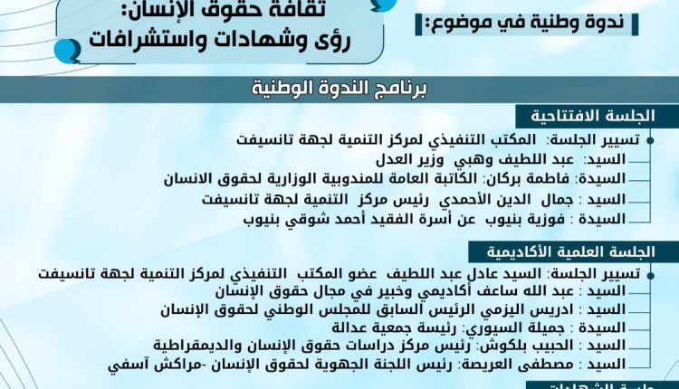 ثقافة حقوق الانسان رؤى،شهادات واستشرافات (1)